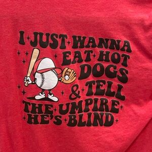 Red Graphic Baseball T-Shirt